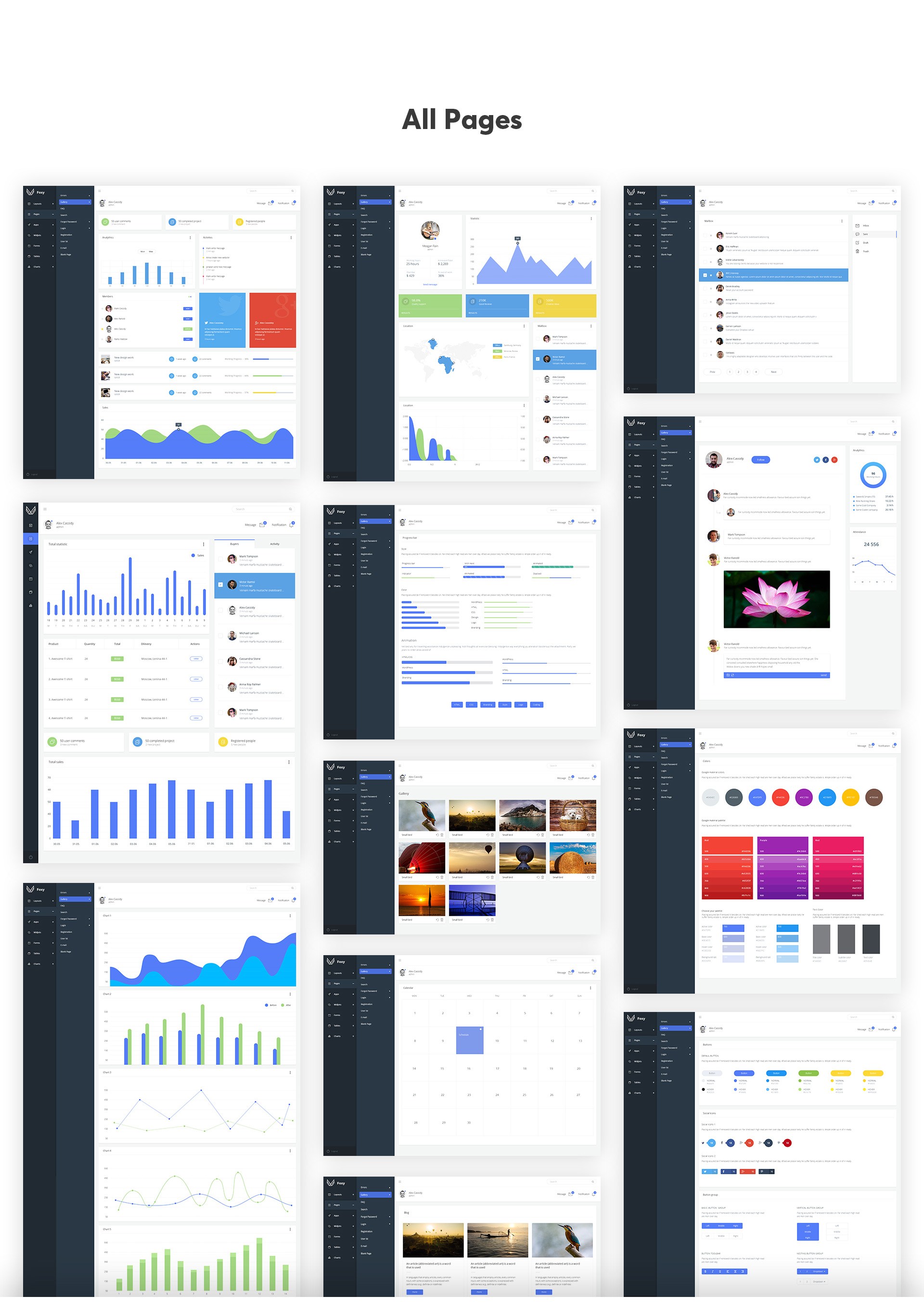 Foxy Admin Panel UI