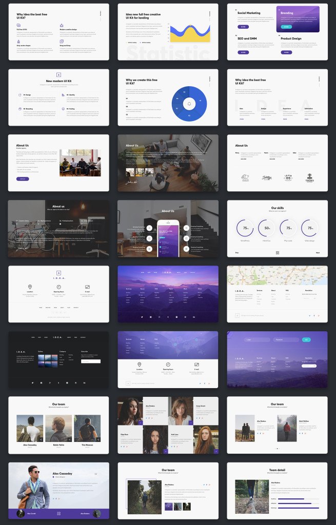 Idea UI Kit for Landing - Grooni Marketplace
