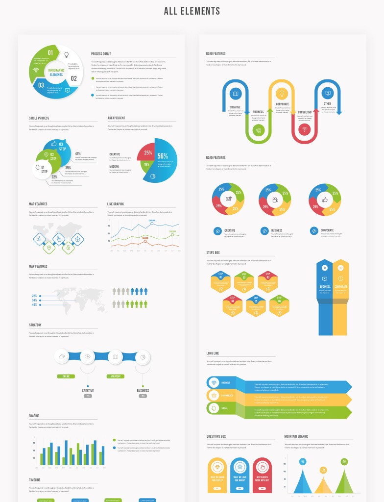 Key Infograph Infograph Vector Infographic Elements Kit - Grooni Marketplace