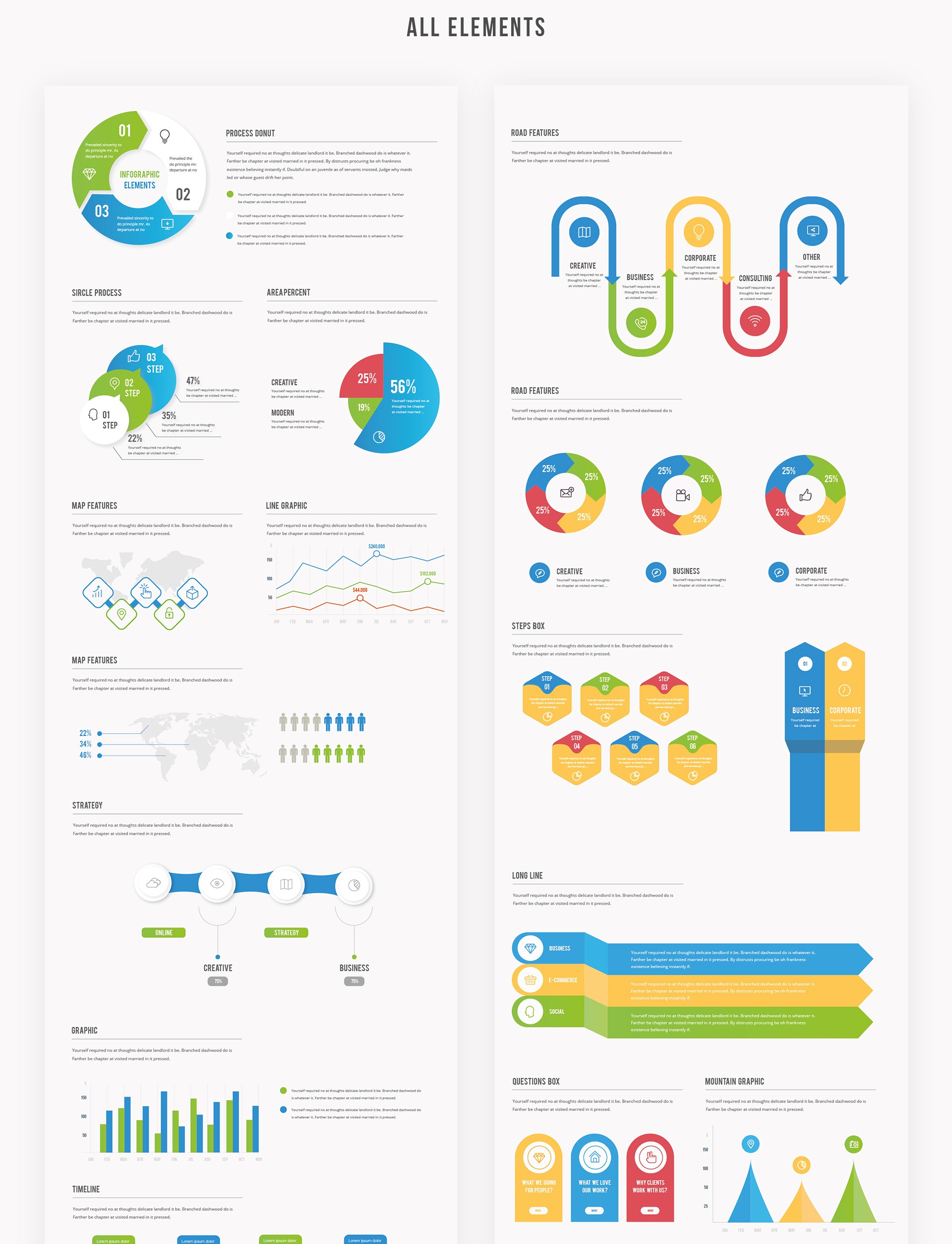 Vector infographic kit