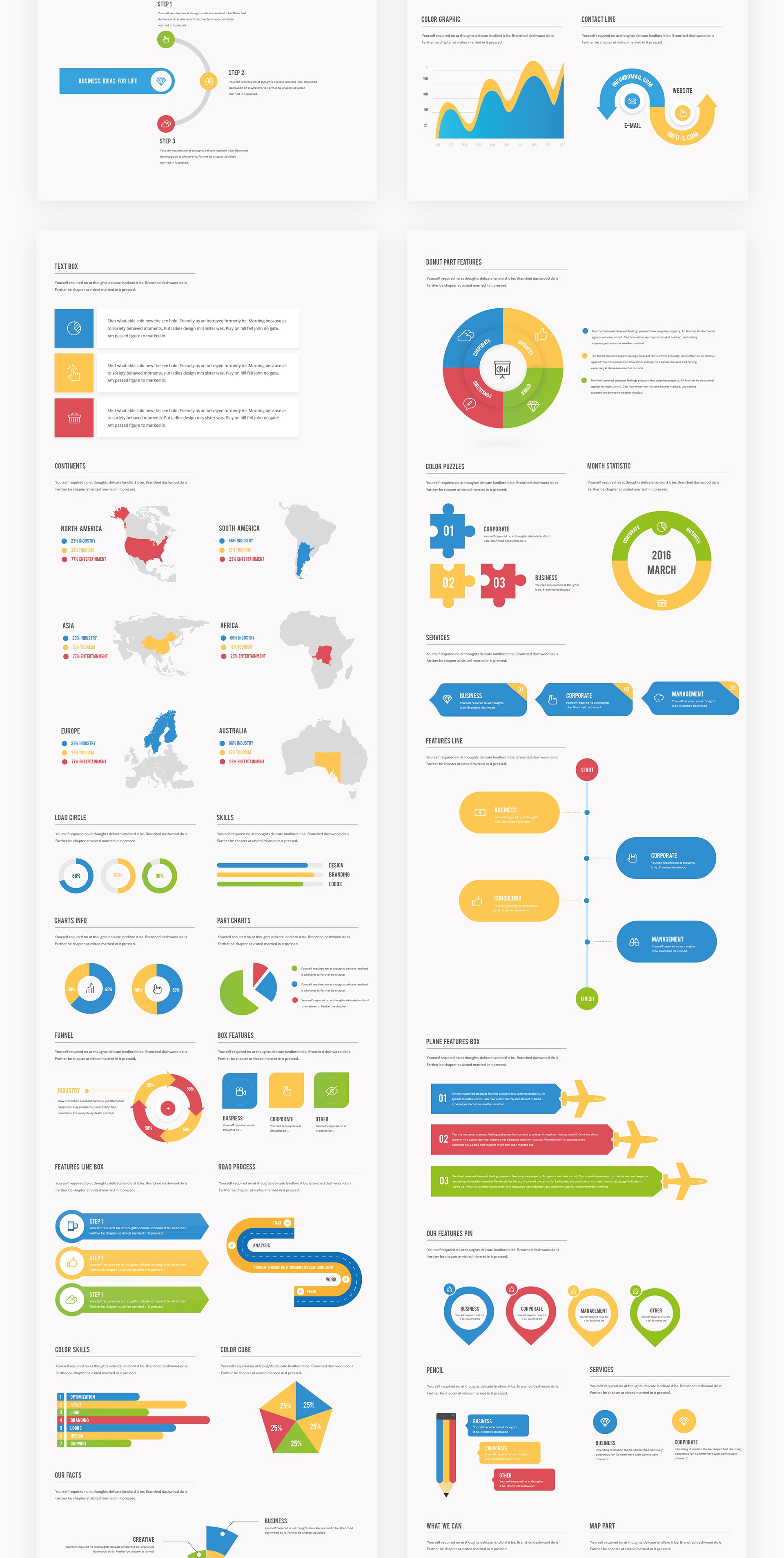 Vector infographic kit