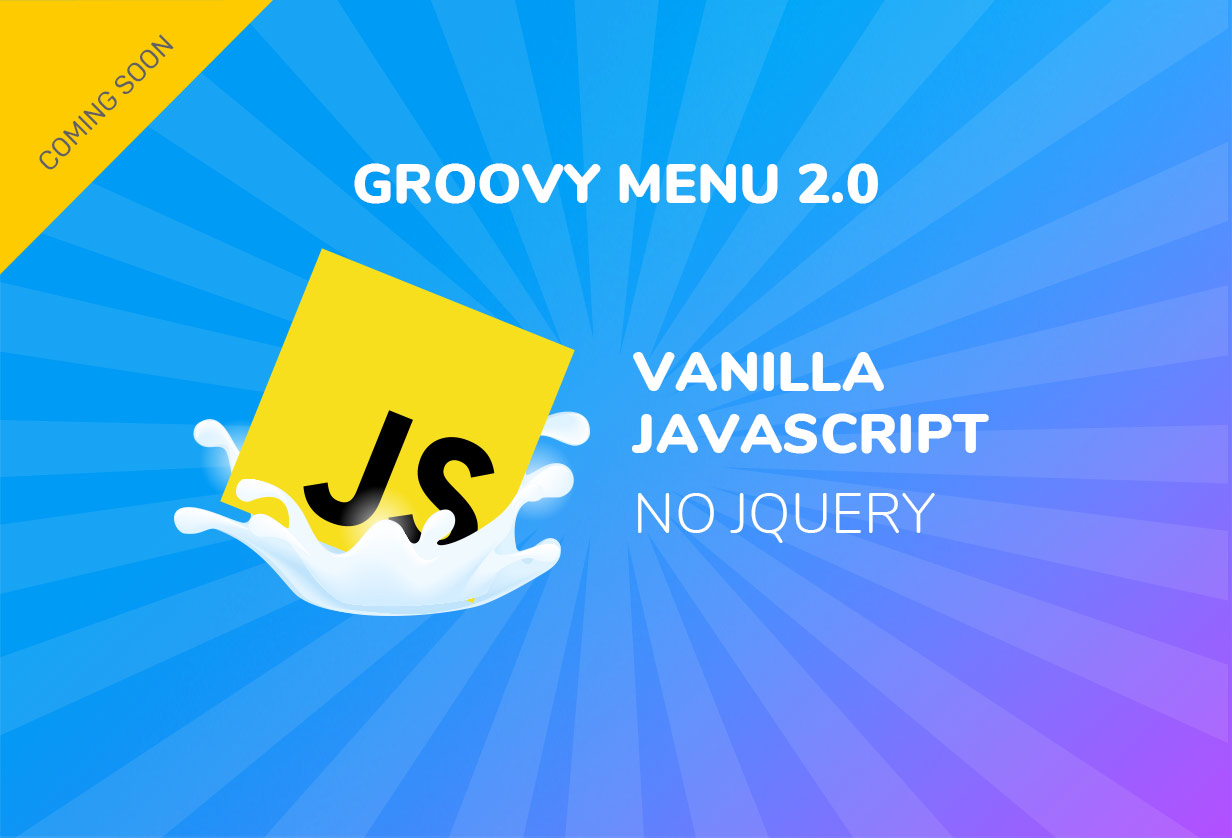 groovy menu 2.0 pure js, vanila java script